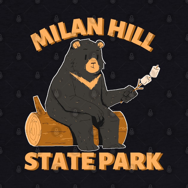 Milan Hill State Park Camping Bear by Caring is Cool